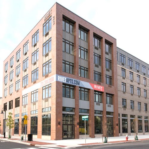 RIVET Apartments at 23 University Place Blvd. in Jersey City.